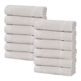 Milo Smart Twist Viscose Cotton Blend Face Towels Washcloths Set of 12