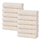 Milo Smart Twist Viscose Cotton Blend Face Towels Washcloths Set of 12