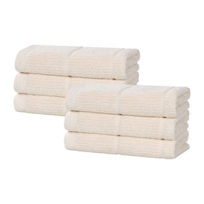 Milo Smart Twist Viscose Cotton Blend Solid Hand Towels, Set of 6