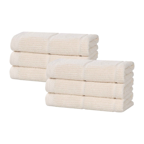 Milo Smart Twist Viscose Cotton Blend Solid Hand Towels, Set of 6