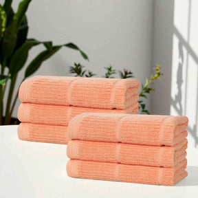 Milo Smart Twist Viscose Cotton Blend Solid Hand Towels, Set of 6