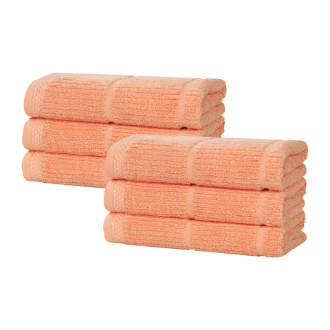 Milo Smart Twist Viscose Cotton Blend Solid Hand Towels, Set of 6