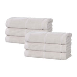 Milo Smart Twist Viscose Cotton Blend Solid Hand Towels, Set of 6