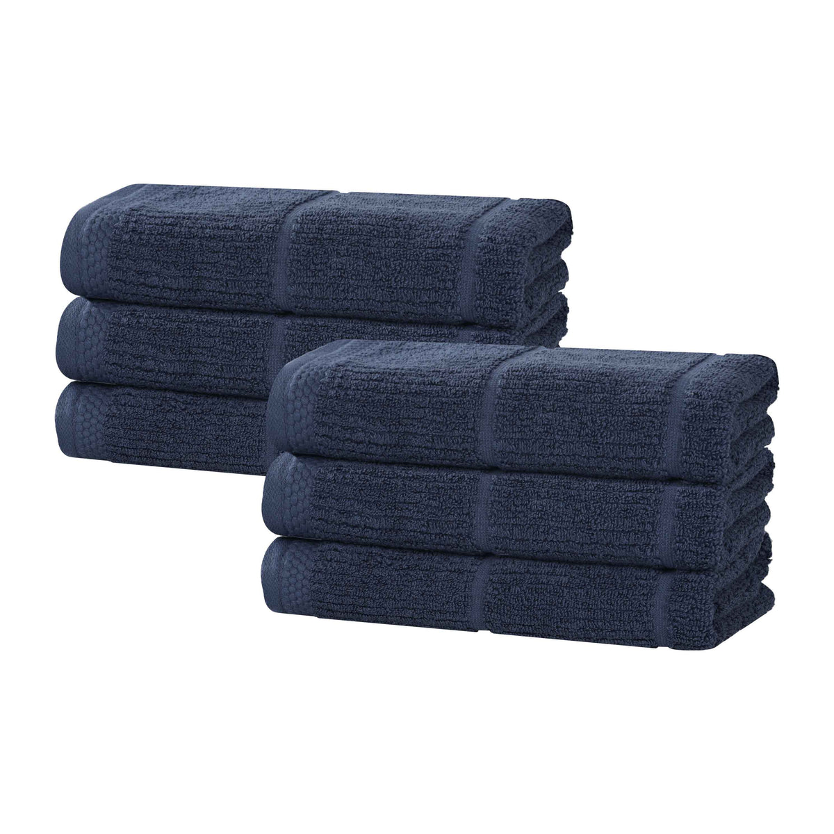 Milo Smart Twist Viscose Cotton Blend Solid Hand Towels, Set of 6