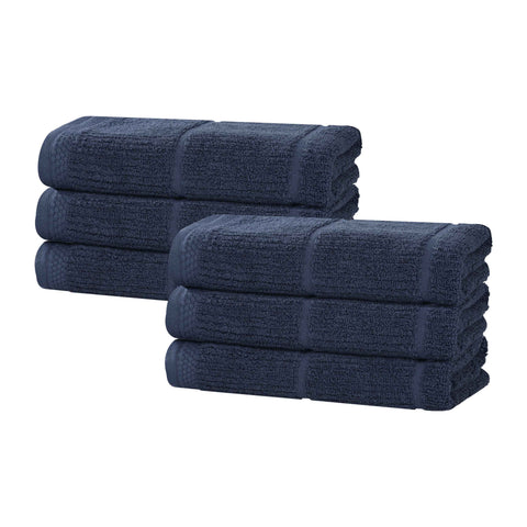 Milo Smart Twist Viscose Cotton Blend Solid Hand Towels, Set of 6