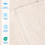 Milo Smart Twist Viscose Cotton Blend Solid Ribbed 12 Piece Towel Set