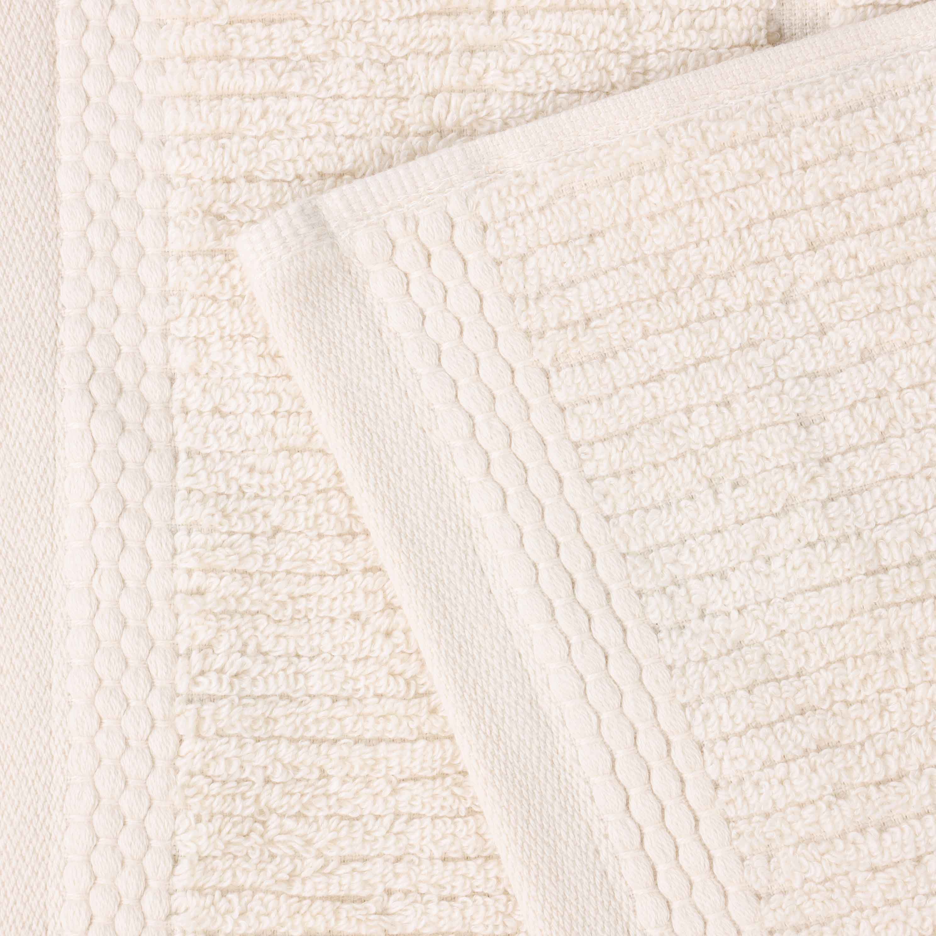 Milo Smart Twist Viscose Cotton Blend Solid Ribbed 12 Piece Towel Set