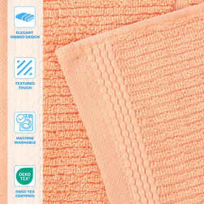 Milo Smart Twist Viscose Cotton Blend Solid Ribbed 12 Piece Towel Set