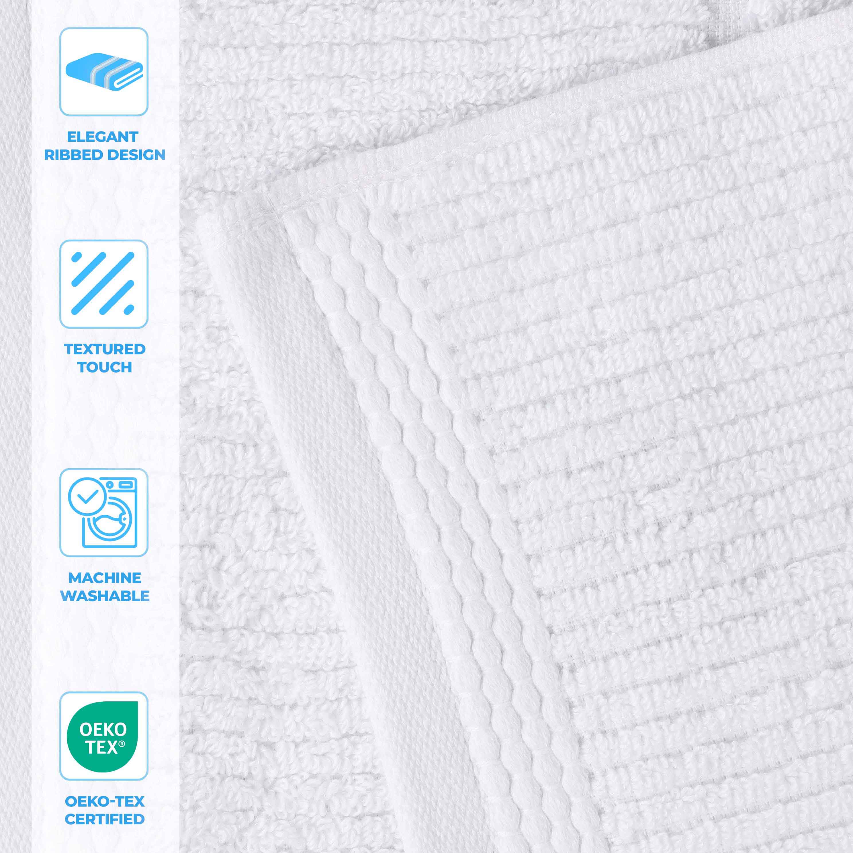 Milo Smart Twist Viscose Cotton Blend Solid Ribbed 12 Piece Towel Set