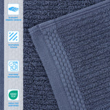 Milo Smart Twist Viscose Cotton Blend Solid Ribbed 8 Piece Towel Set