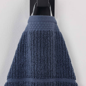 Milo Smart Twist Viscose Cotton Blend Solid Ribbed 3 Piece Towel Set