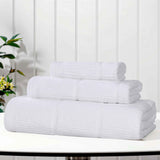 Milo Smart Twist Viscose Cotton Blend Solid Ribbed 3 Piece Towel Set