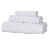 Milo Smart Twist Viscose Cotton Blend Solid Ribbed 3 Piece Towel Set