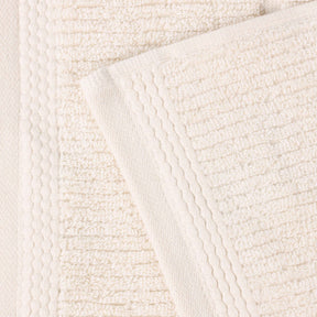 Milo Smart Twist Viscose Cotton Blend Solid Ribbed 3 Piece Towel Set
