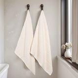 Milo Smart Twist Viscose Cotton Blend Ribbed Bath Sheets, Set of 2