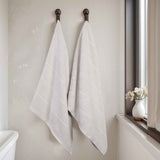 Milo Smart Twist Viscose Cotton Blend Ribbed Bath Sheets, Set of 2