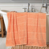 Milo Smart Twist Viscose Cotton Blend Ribbed Bath Sheets, Set of 2