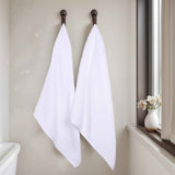 Milo Smart Twist Viscose Cotton Blend Ribbed Bath Sheets, Set of 2