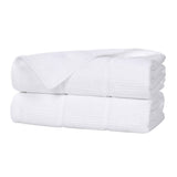 Milo Smart Twist Viscose Cotton Blend Ribbed Bath Sheets, Set of 2