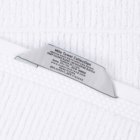 Milo Smart Twist Viscose Cotton Blend Ribbed Bath Sheets, Set of 2