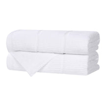 Milo Smart Twist Cotton Solid Ribbed Bath Towels, Set of 2