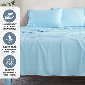 Modal From Beechwood 300 Thread Count Extra Deep Pocket Sheet Set