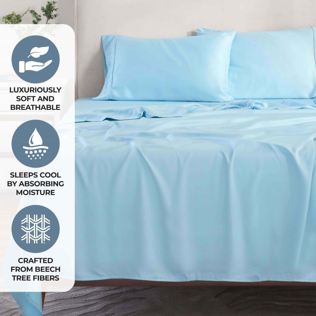 Modal from Beechwood 300 Thread Count Solid 2 Piece Pillowcase Set
