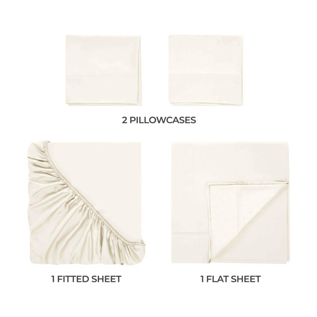Modal From Beechwood 400 Thread Count Cooling Solid Bed Sheet Set
