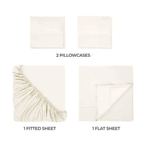 Modal From Beechwood 400 Thread Count Cooling Solid Bed Sheet Set