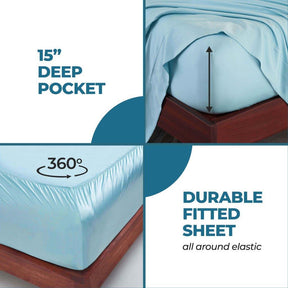 Modal From Beechwood 400 Thread Count Cooling Solid Bed Sheet Set