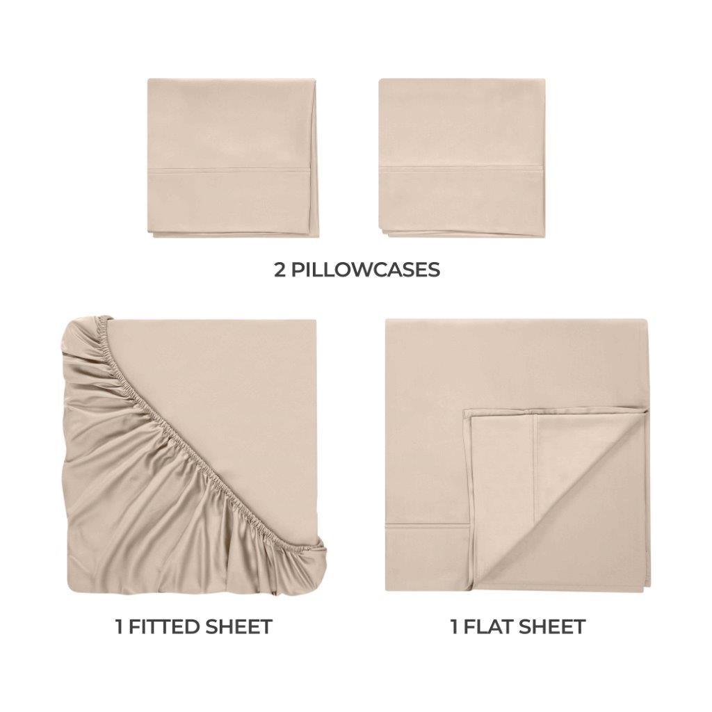 Modal From Beechwood 400 Thread Count Cooling Solid Bed Sheet Set