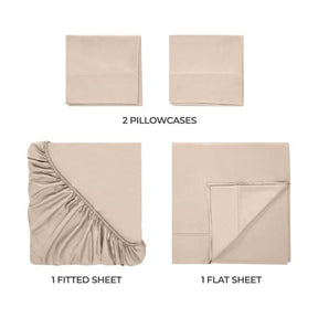 Modal From Beechwood 400 Thread Count Cooling Solid Bed Sheet Set