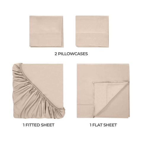 400 Thread Count Modal Fitted Sheet With Set- From Beechwood, Cooling, Solid