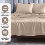 400 Thread Count Modal Fitted Sheet With Set- From Beechwood, Cooling, Solid