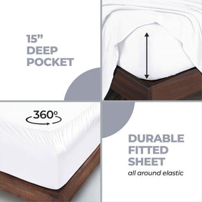 Modal From Beechwood 400 Thread Count Cooling Solid Bed Sheet Set