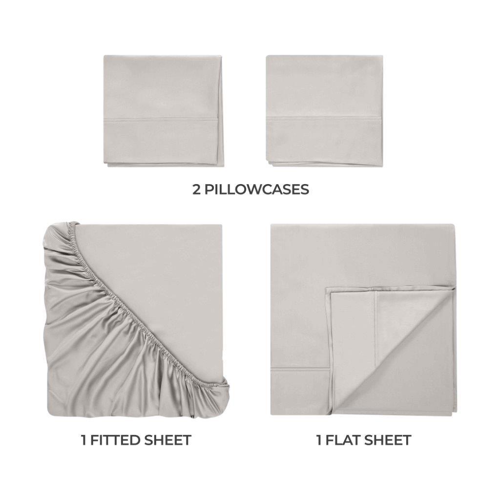 Modal From Beechwood 400 Thread Count Cooling Solid Bed Sheet Set