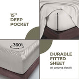 400 Thread Count Modal Fitted Sheet With Set- From Beechwood, Cooling, Solid