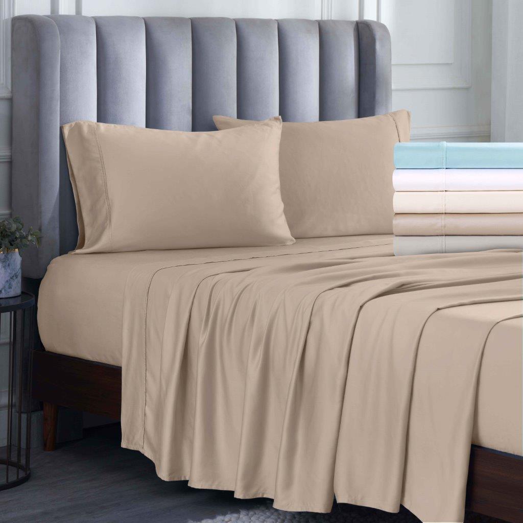 Modal From Beechwood 400 Thread Count Cooling Solid Duvet Cover Set