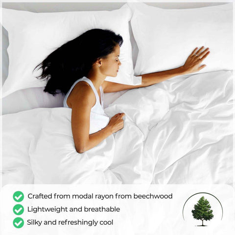 Modal from Beechwood Cooling Solid Duvet Cover Set