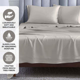 Modal From Beechwood 400 Thread Count Cooling Solid Pillowcase Set