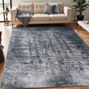 Modern Abstract Power-Loomed Indoor Area Rug Cool Gray