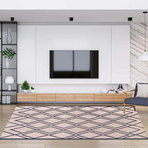 Modern Diamond Lattice Indoor/ Outdoor Area Rug
