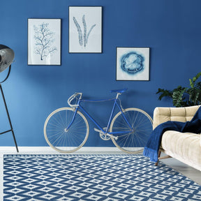 Modern Geometric Lattice Indoor Outdoor Area Rug