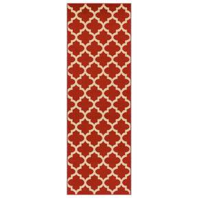 Modern Quatrefoil Geometric Lattice Indoor Area Rug