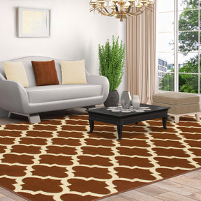 Modern Quatrefoil Geometric Lattice Indoor Area Rug