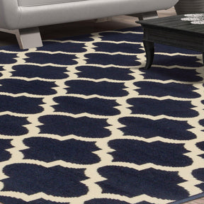 Modern Quatrefoil Geometric Lattice Indoor Area Rug