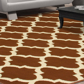 Modern Quatrefoil Geometric Lattice Indoor Area Rug