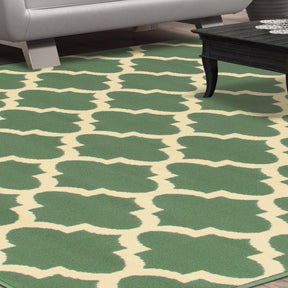 Modern Quatrefoil Geometric Lattice Indoor Area Rug