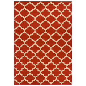 Modern Quatrefoil Geometric Lattice Indoor Area Rug