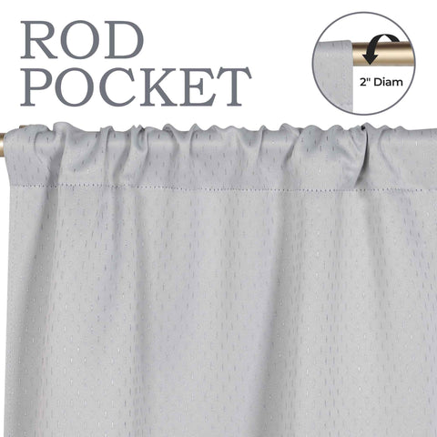 Modern Shimmer Washable Room Darkening Blackout Curtains, Set of 2